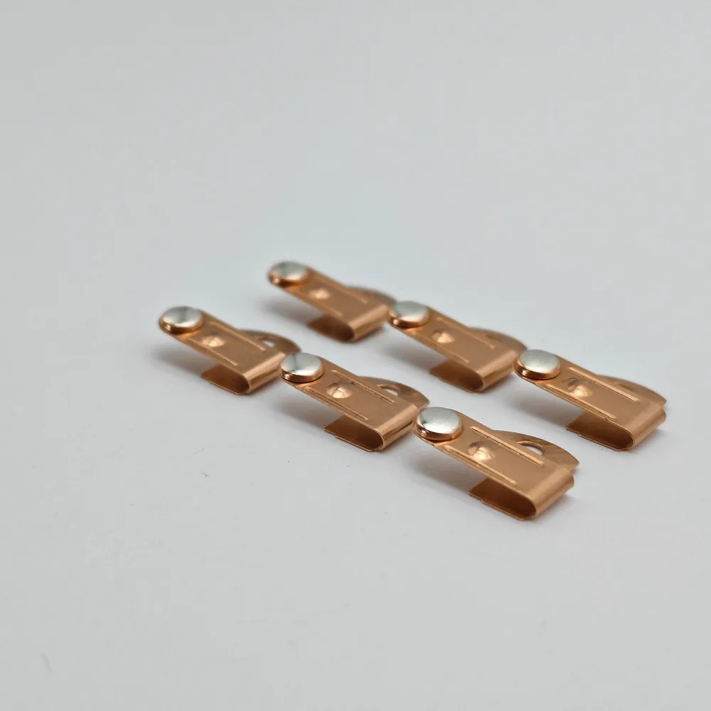 Customized phosphor bronze brass silver contact elastic thin plate stamping parts electrical contact