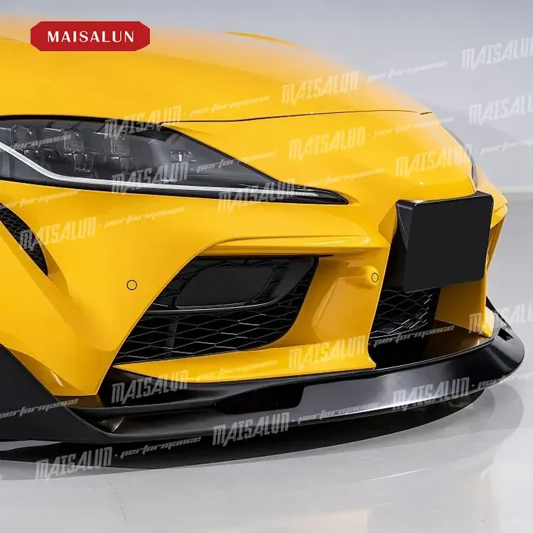AIM Style Carbon Fiber Body Kit For Toyota Supra A90 Front Lip Diffuser Spoiler Side Skirt 2019-2020