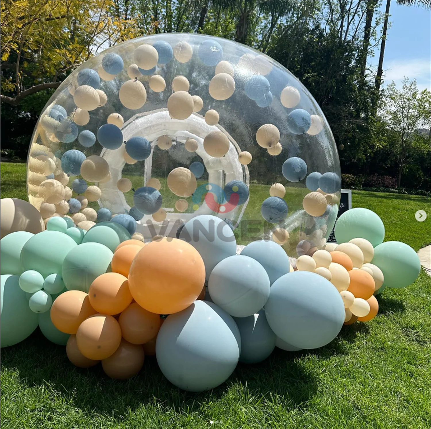 Kids Party Balloons Fun House Giant Clear Inflatable Crystal Igloo Dome Bubble Tent Transparent Inflatable Bubble Balloons House