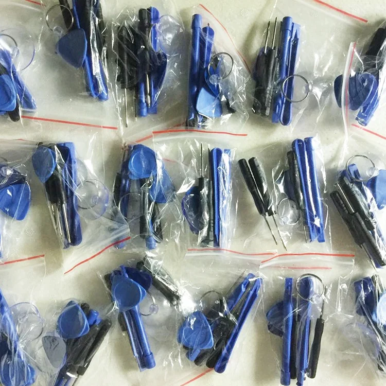 Repair tool 6 in 1 screwdriver kits with thin guitar pick .suction cup.Big triangle.1.5+ 0.8 star and tri