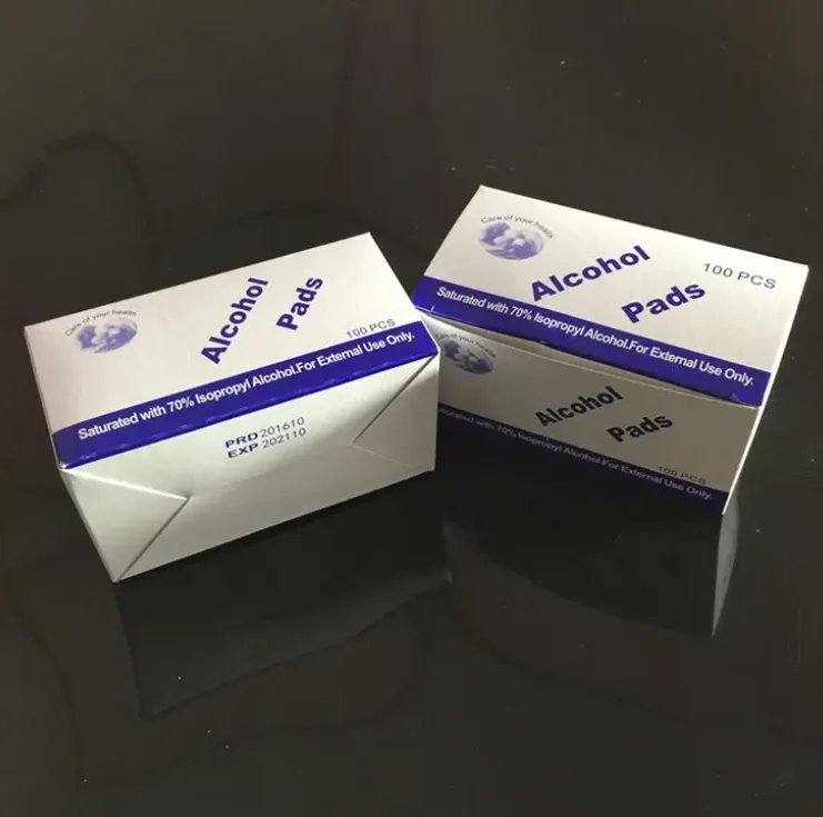 100 Counts Alcohol Formula Wipes Pads Disposable Alcohol Prep Wipes Individual Package Portable Nail Cleanser Cloth for Nail Art