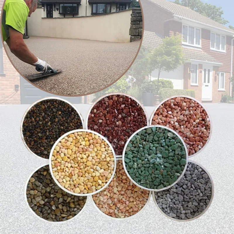 Factory sale Little Resin Bond Gravel Terrazzo Stone Chips   For Garden Landscaping and Road Paving