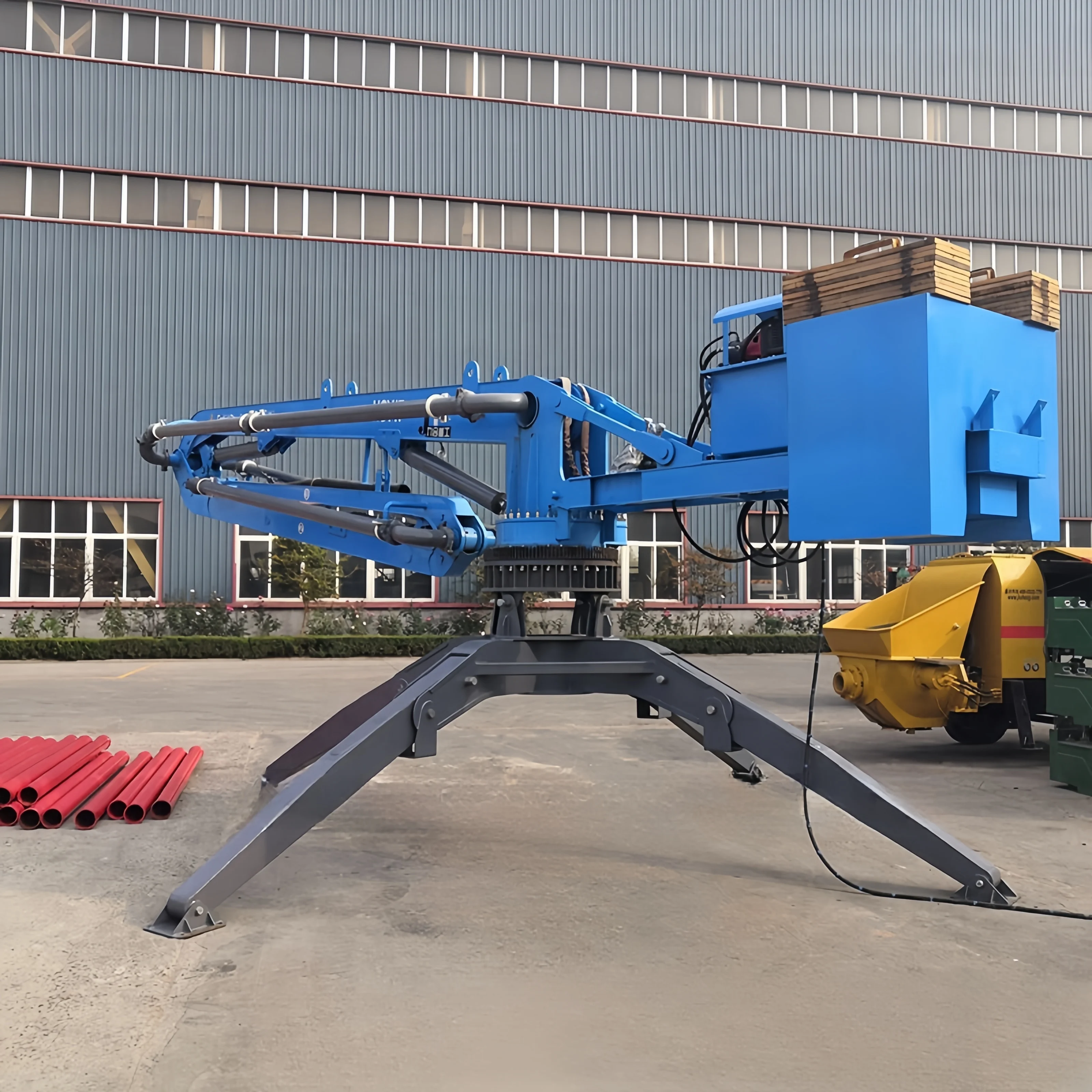 Китай JIUHE 17 м портативный мобильный паук гидравлический насос распределитель бетона цена