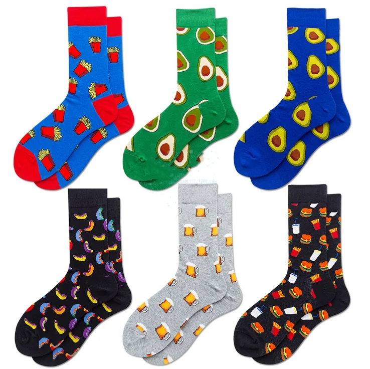 2020 popular funky work watermelon men colorful happy funny Socks