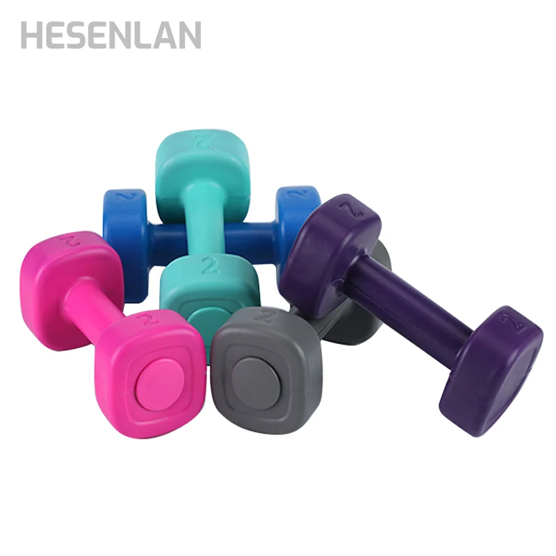 PP Rubber Hex Dumbbell Exercise Dumbbells Home Gym A Pair of Two Pieces Hex Dumbbell Set
