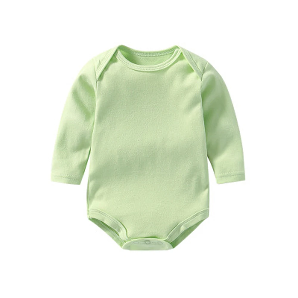 baby onesie customized organic cotton toddler products baby jumpsuit solid color long sleeve rompers baby newborn with  logo