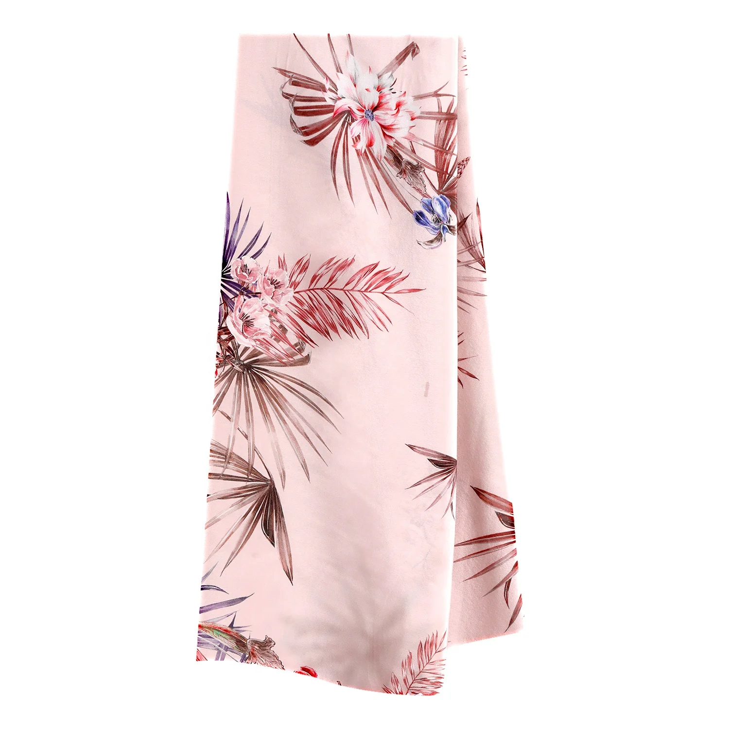 
Factory wholesale digital printed chinese silk maxi dress silk crepe de chine printed women nightgown silk vintage print pajamas 