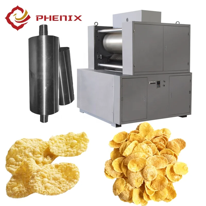 Double Screw Extruder Breakfast Cereal Corn Flakes Production Line