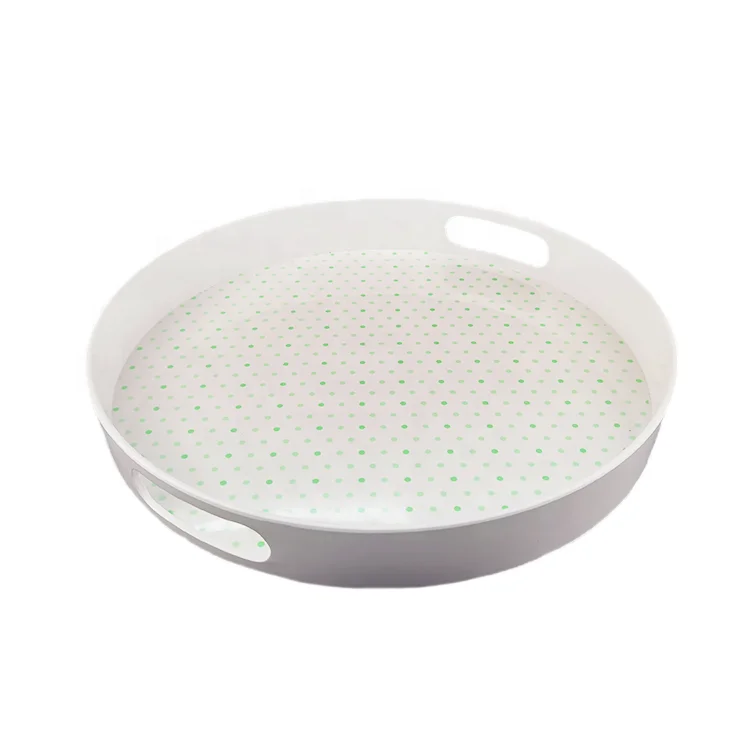 13.8 inch Custom Print Plastic Melamine Fruit Tray