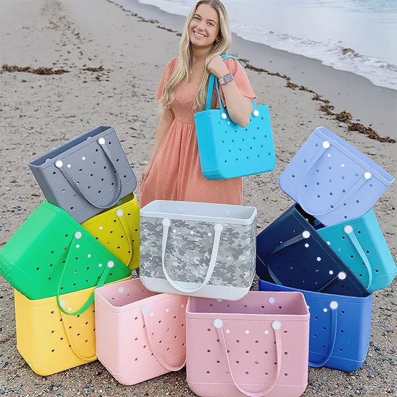 High Quality Travel Bags Wholesale Ladies Tote Bags Portable Silicone Beach Handbags EVA Beach Bag