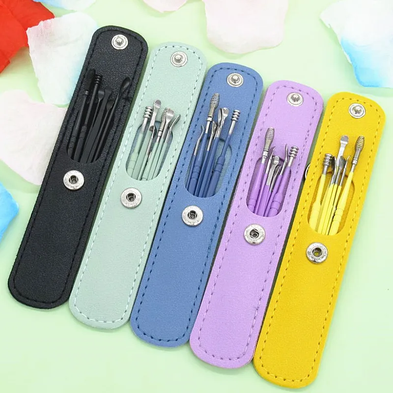 Oem Ear Pick Kit Ear Cleansing Tool Sliver Metal Ear Spoon Earwax Curette Remover Earpick Tool With Storage Box For Home Travel