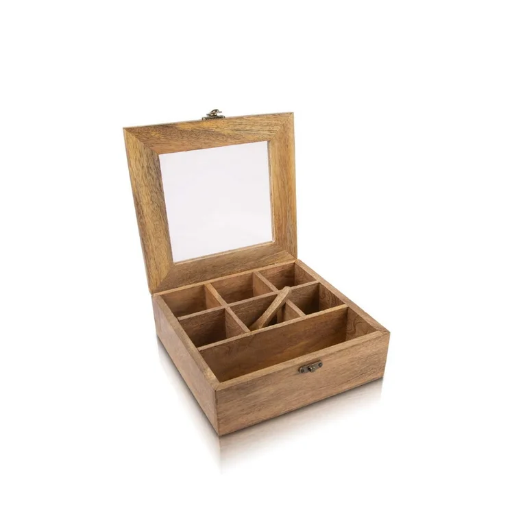 Box With 12 Containers Spoon In Sheesham Wood Spice Box For Kitchen Indian Wood Container Decorative