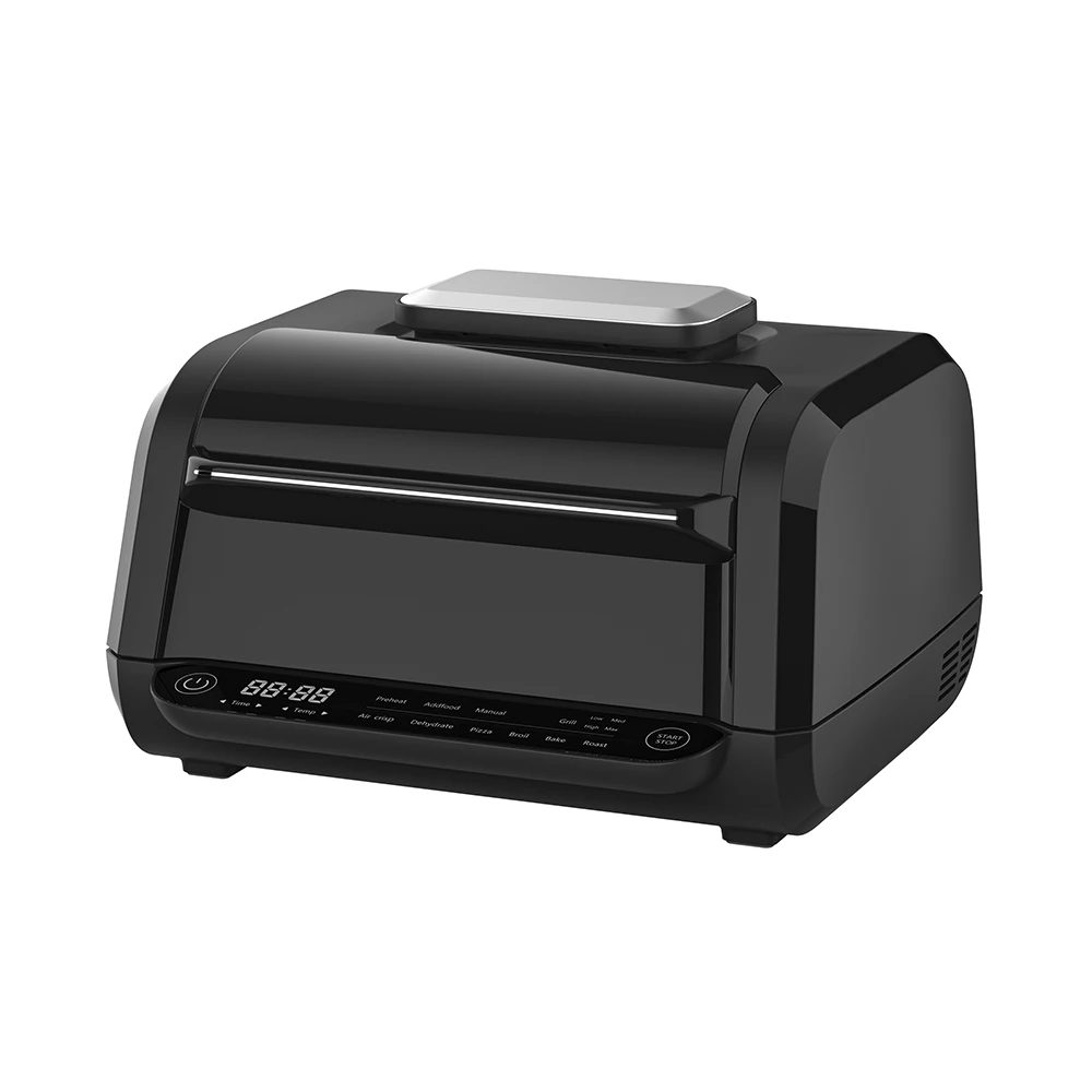 Health Indoor BBQ Grill Air Fryer Nonstick Grill Grate Cooking Pot Smokeless Electric Grill with 8 Cooking Functions