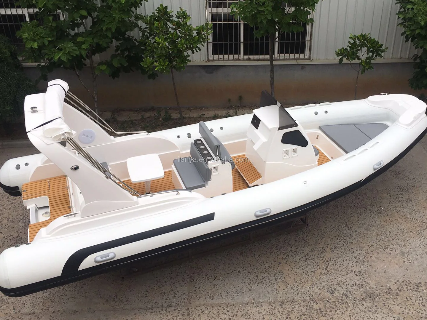 
Liya 7.5m inflatable boat 25ft rib boat fiber glass hulls boat for sale 