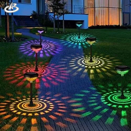 Wholesale High-quality New Solar Outdoor Rgb Color Changing Landscape Lighting Warm Light Channel Lawn Decorative Garden Lights