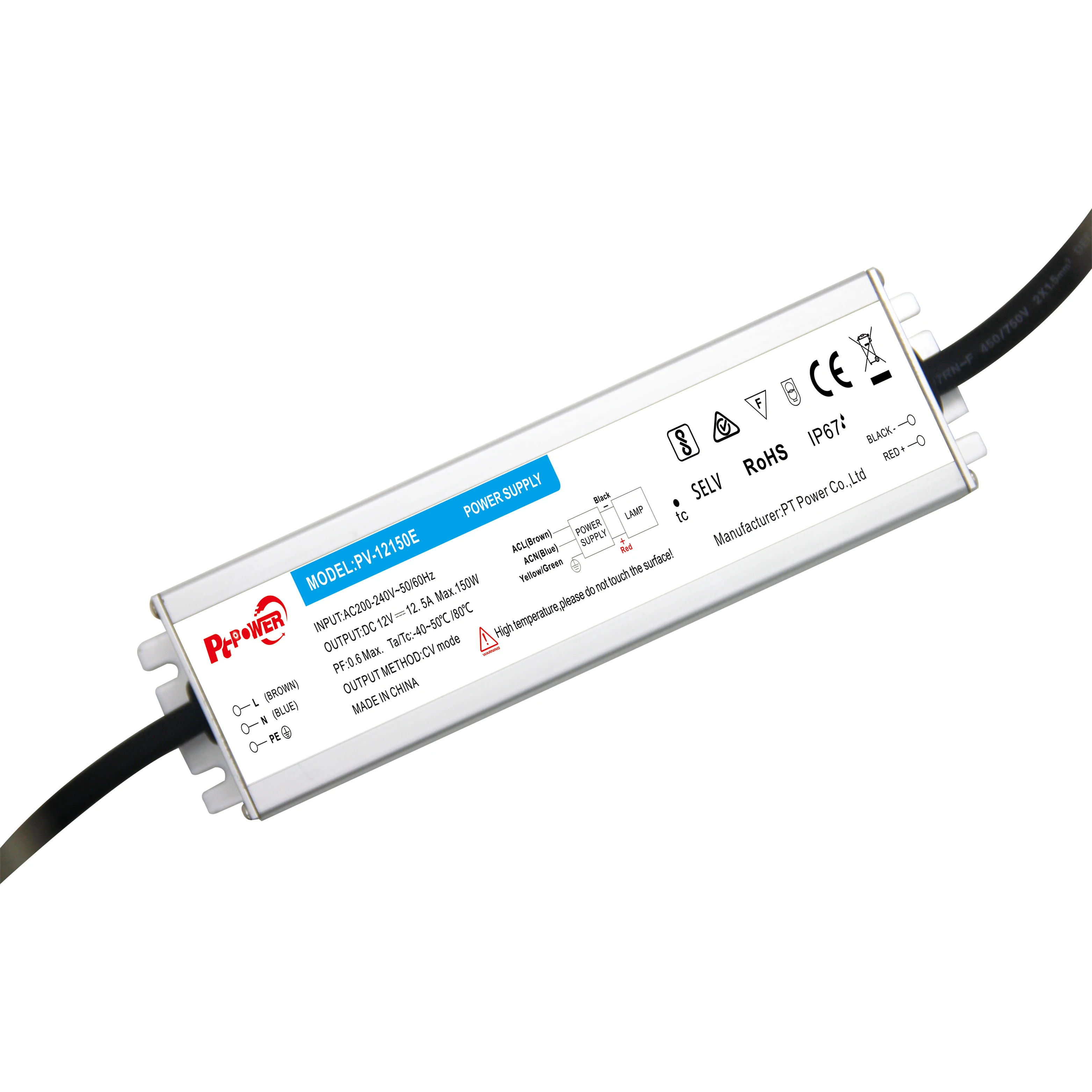 220-240V 12V 24V High Efficiency 100W-400W Aluminum Transformer Waterproof Outdoor LED Driver Constant Voltage LED Power Supply