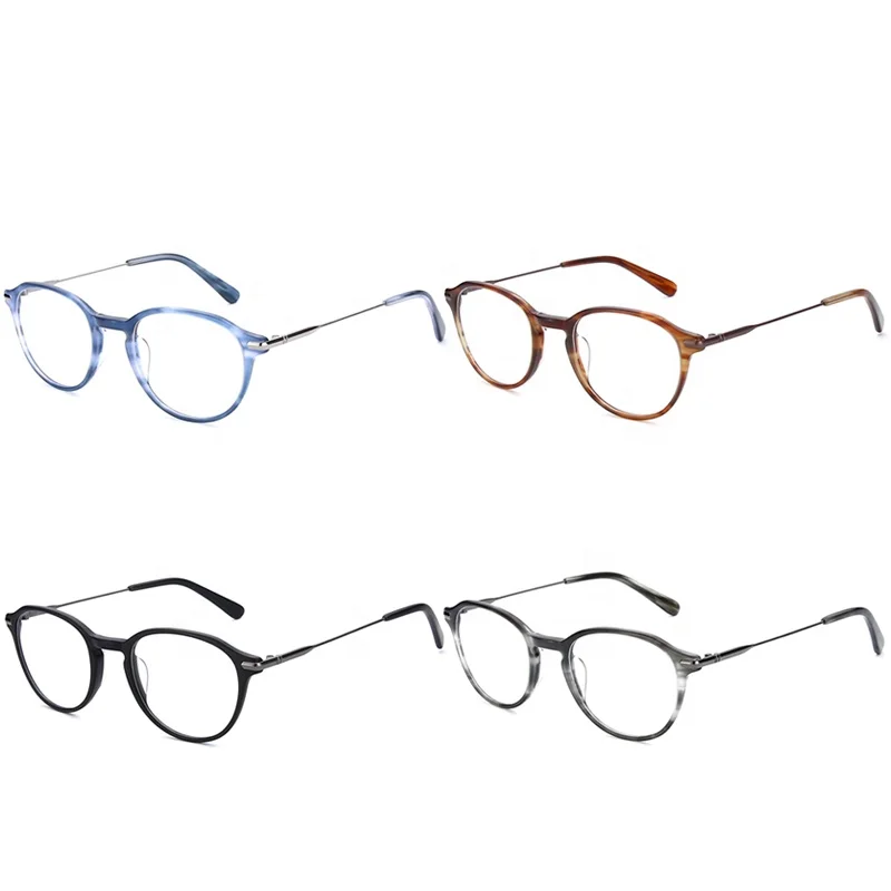 BT4305 Italian Eyewear Unisex Round Retro Acetate Eyeglasses Frame for Prescription Lens Eye Glass