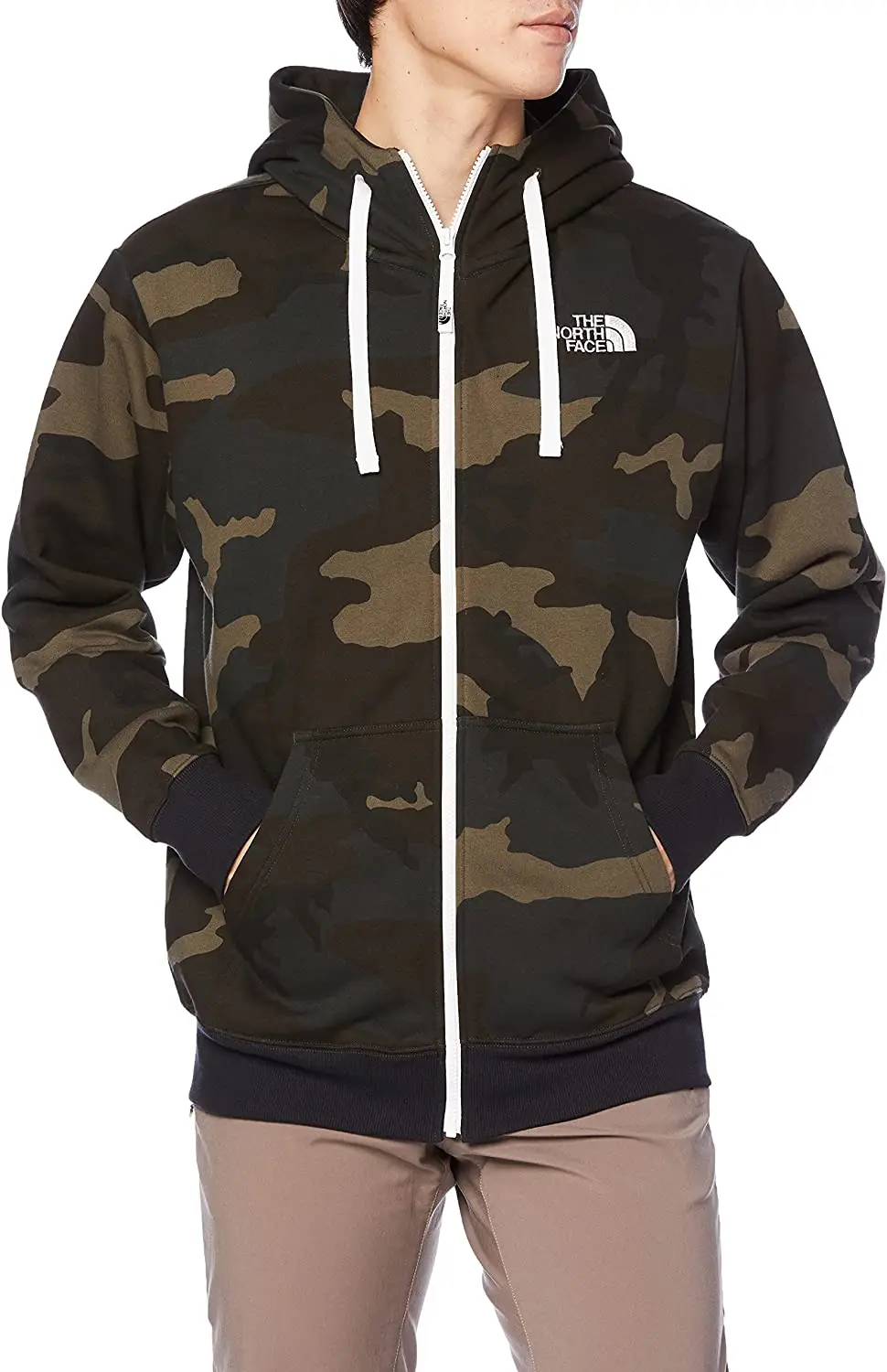 Custom new products green camo jackets custom weave label 320gsm cotton sport running hoodies in winter