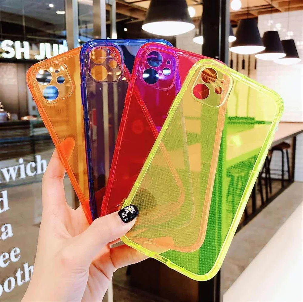 Cheap Crystal Candy Colors Luxury Slim Transparent Soft TPU Smartphone wholesale Case For iphone 11/11 pro