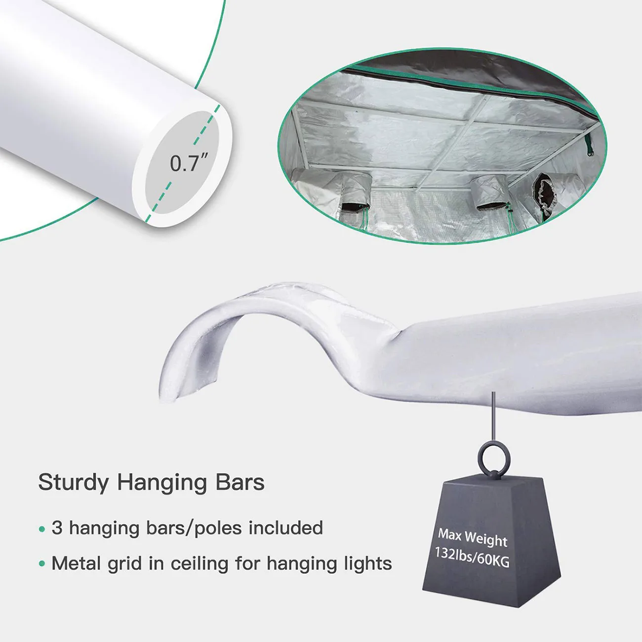 LAMPPLANT 120*120*200 полный комплект система посадки водонепроницаемая 1680D для помещений дешевые палатки выращивания