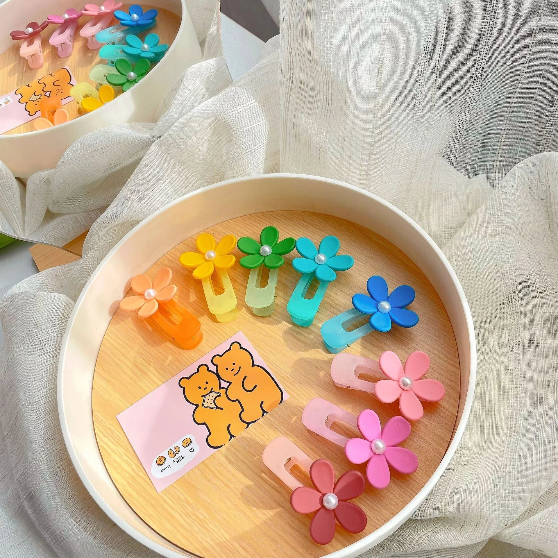 New Fashion acrylic candy hair claw clips new trending candy colors flower hair clips for summer daily accessories