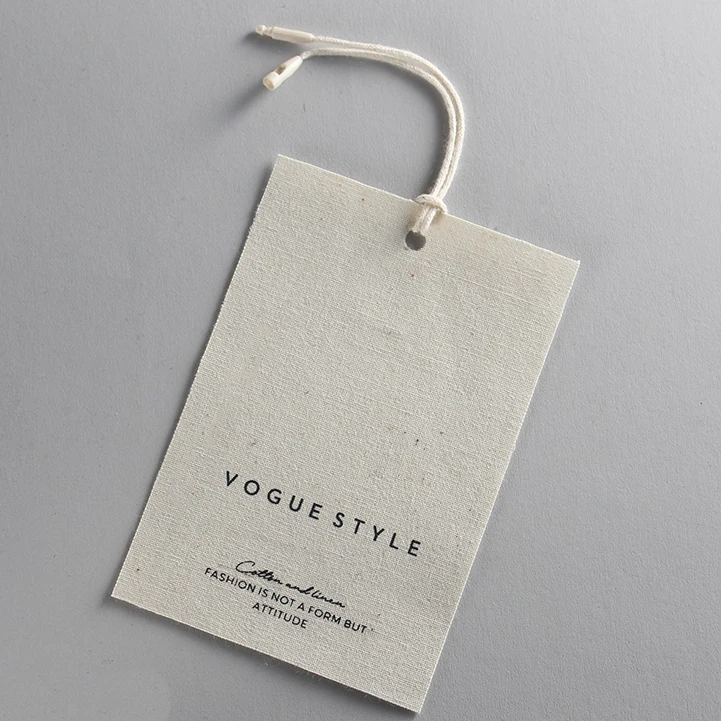 China Clothing Hang Tag Cotton  Paper Printing Label Price Tag Garment Swing Tag For Clothing