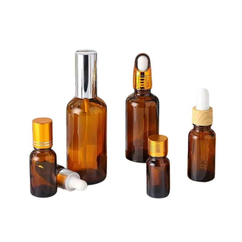 NQFIBER 10 20 30 ml Amber Glass Dropper Bottle Oil Premium Filling Machine 10 ml Bottles For Oils 250ml Roller 10ml Essential