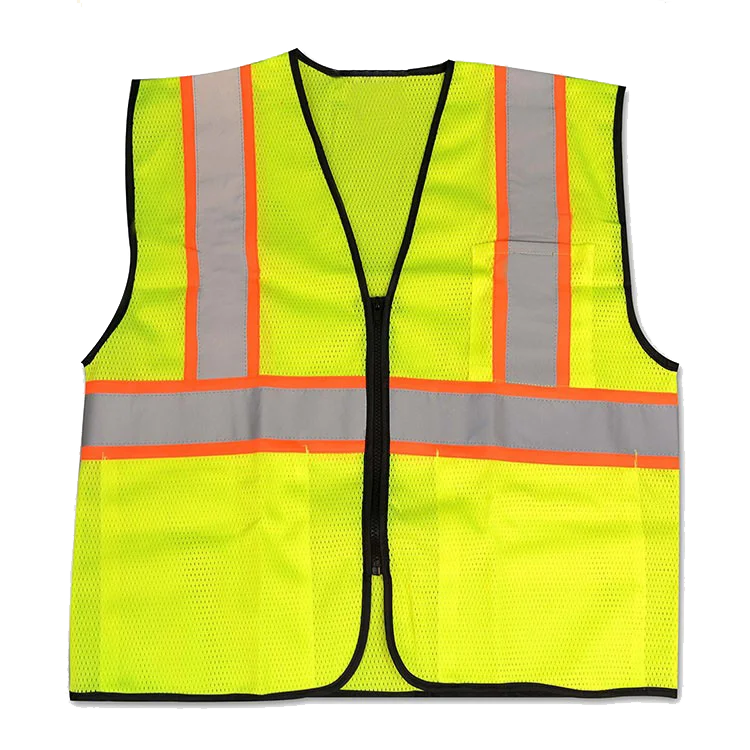 Customizable Multi Pocket Zip Industrial Safety Waterproof Security Reflective Jacket Vest