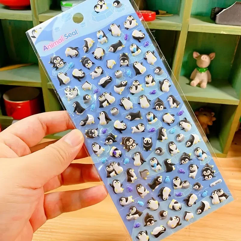 Penguin Cartoon Three-dimensional Bubble Sticker Sticker Handmade Decoration Mobile Phone Cup Book Graffiti Sticker