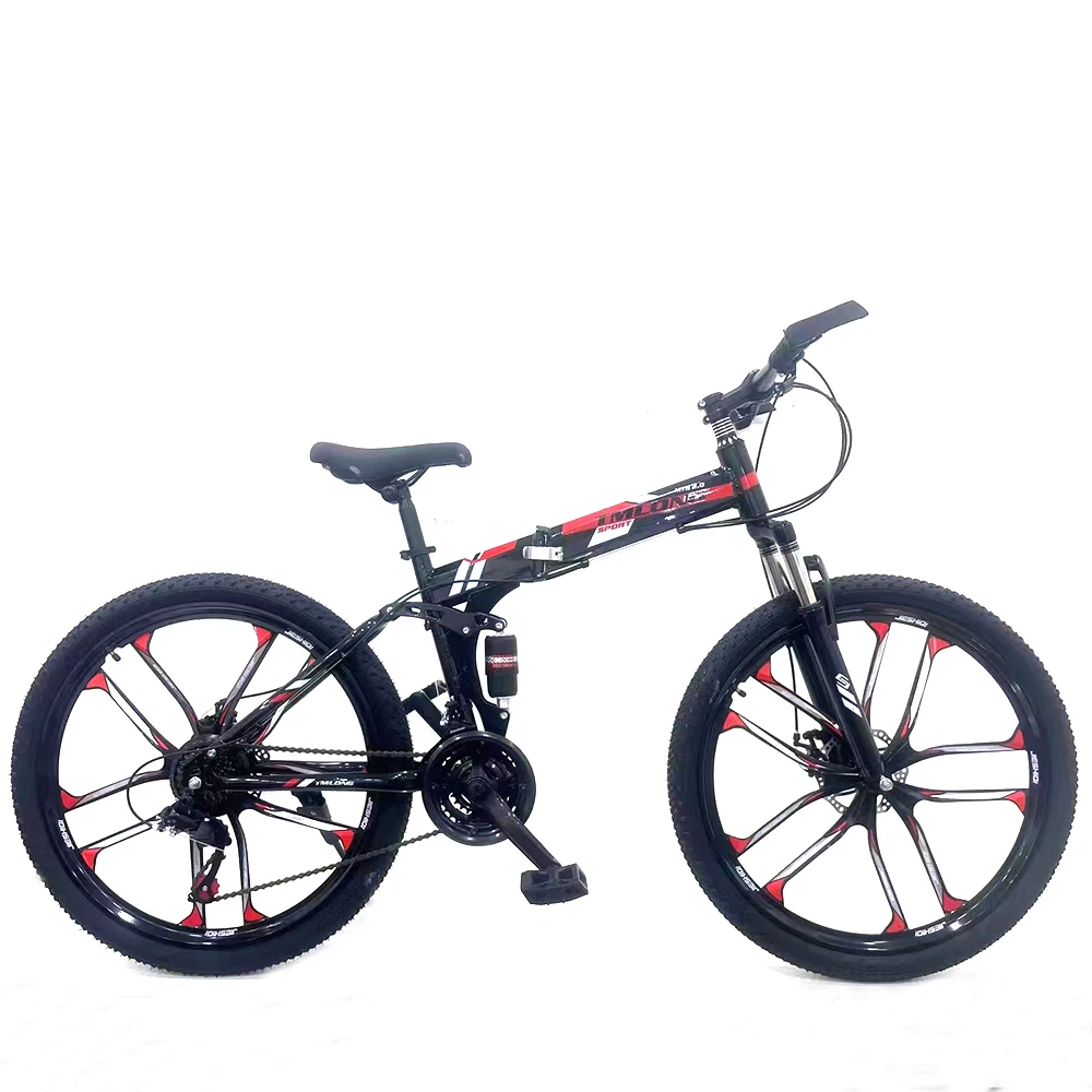 2024 Chinese Factory popular 26 inch folding bike bicycle foldable bike 21 speed mountain bike.