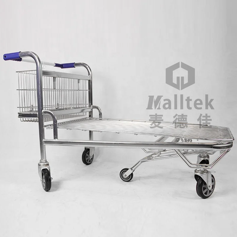 Hand Push 500kgs Logistics Warehouse Storage Trolley With Wheel