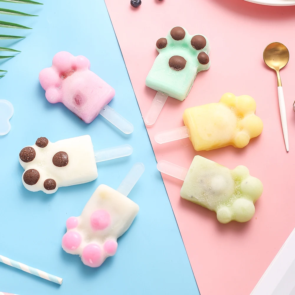 Free Sample DIY Ice Cream Tools Food Grade PP Handmade Silicone Pop Ice Cream Popsicle Mold Maker