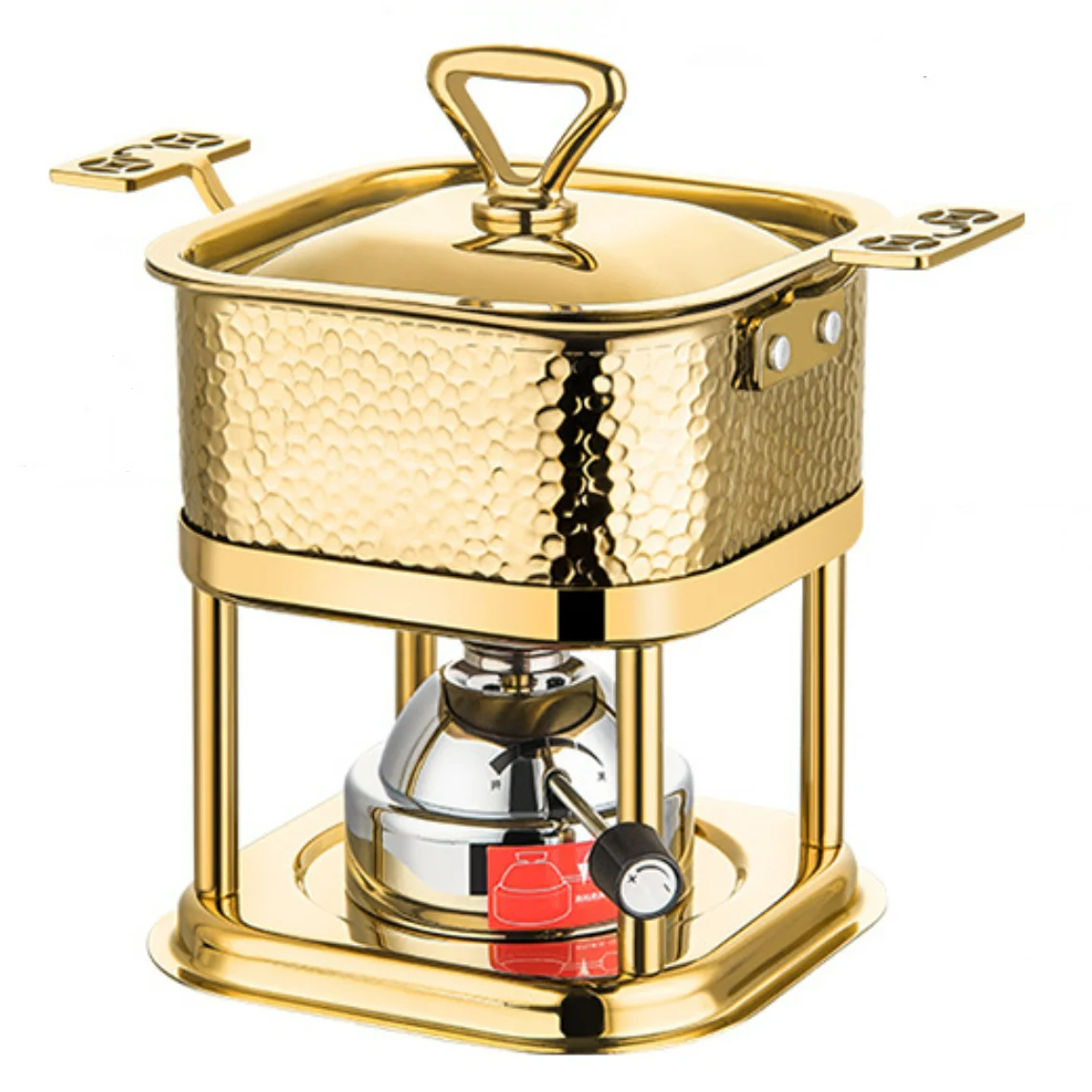 304 Stainless Steel Gas Heated Hot Pot / Square Shabu Shabu Hotpot