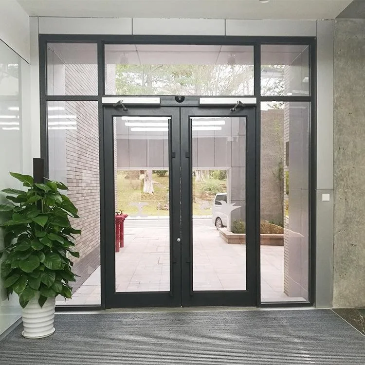 Hot sale  kfc door commercia door shop front aluminum doors burglarproof windproof