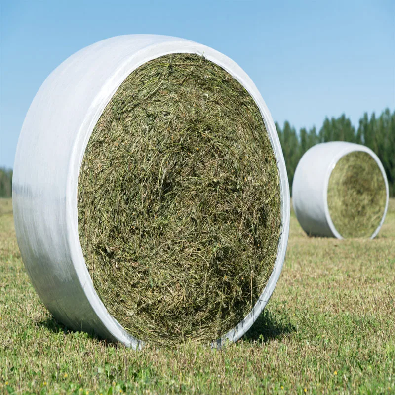 Exporters agricultural PE green wrap hay bale silage film corn straw  silage bale wrap film