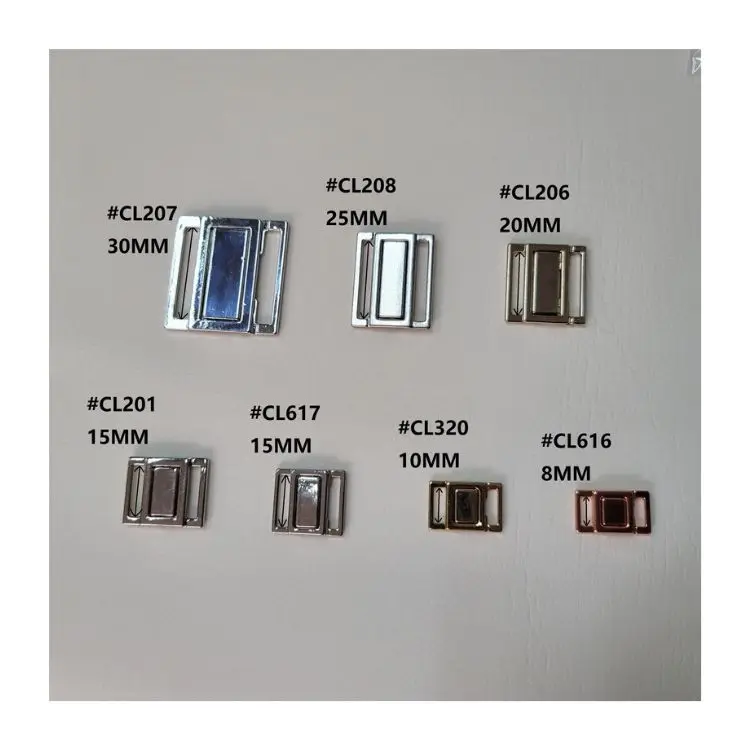 High-end Factory Custom  Rustless Buckle Bikini Connector Swimwear Closure Clasp