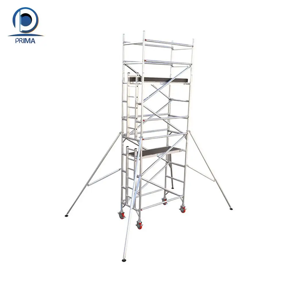 Prima scaffold aluminium mobile easy with wheels aluminium scaffolding set aluminium scaffold tower ladder