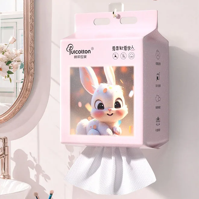 Factory Customized Disposable Face Towel Biodegradable Large Dry Face Thick Soft Clean Facial Towels