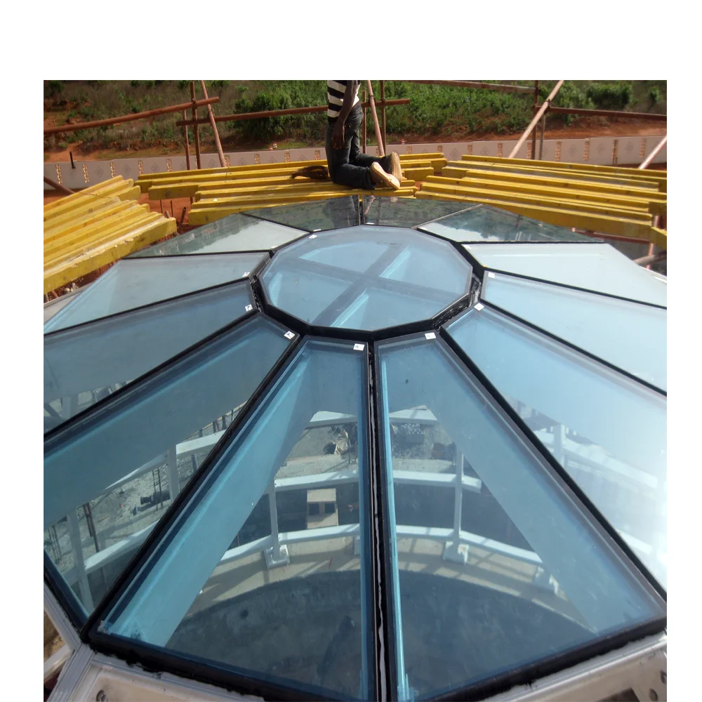 Round Type Decorative Dome Shape Stained Glass Roof For Ceiling