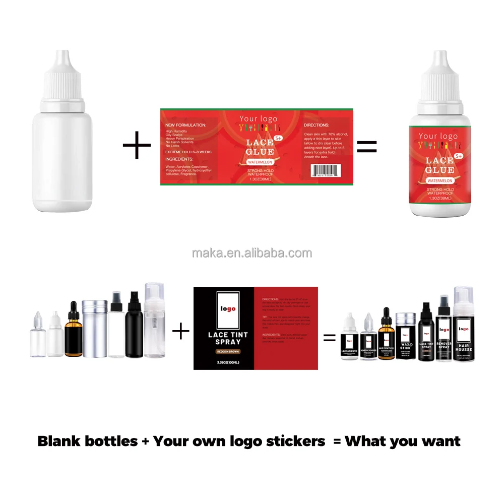 Частные этикетки аромат арбуза водонепроницаемый клей на сетке невидимый Экстремальный для париков