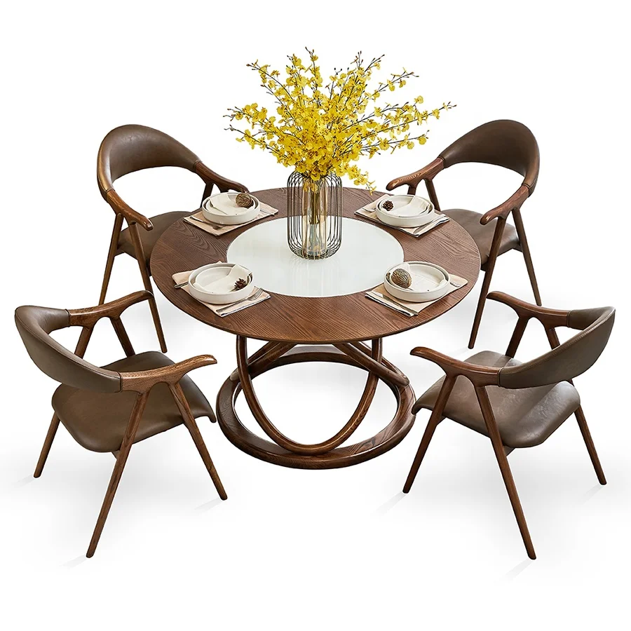 High Quality Affordable Furniture Wood Tables Modern Restaurant tables Round Nordic Wooden Dining Tables