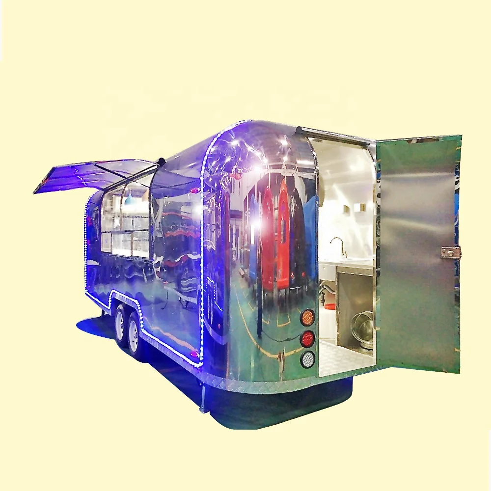 Most Popular Custom Size 1 Piece Minimum Order Customized Logos Hallal Food Cart mobile food cart for sale in UK