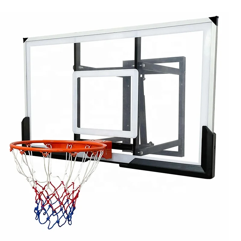 71*42Inch Basketball Hoop Garage Wall Mounted Adjustable-Height with Breakaway Rim