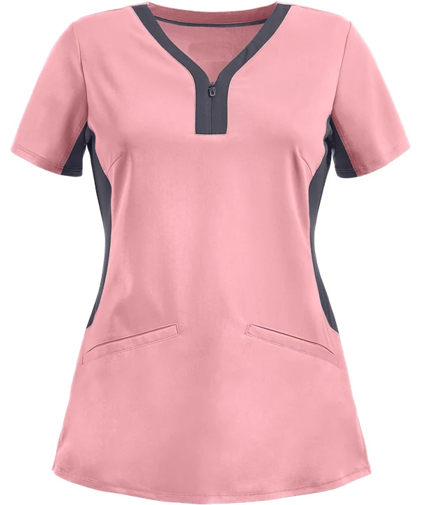 Униформа на молнии в новом стиле, униформа анатомии Greys, Женская медицинская униформа, оптовая продажа, розовые водостойкие скрабы, больничная униформа