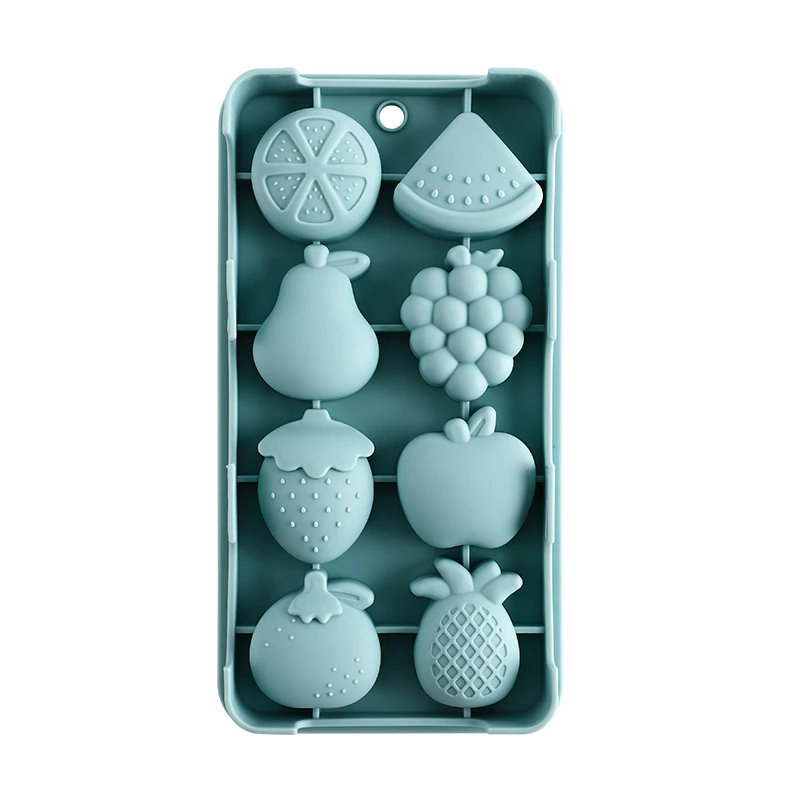 Kitchen Watermelon Strawberry Fruit Shape Silicone 3D Ice Cream Fondant Mold Ice Cube Tray Mould