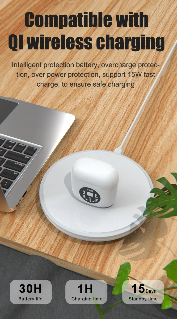 Amazon hot sale wireless earbuds with magnetic charging box Truely tws earbuds portable earphone stereo earbuds