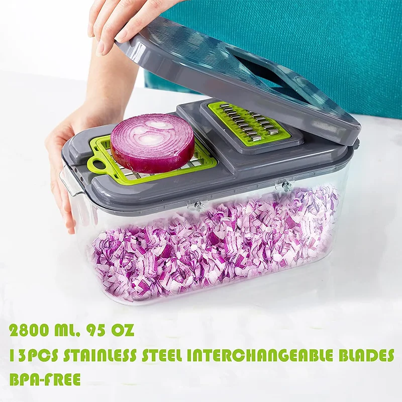Vegetable Chopper Onion Chopper Mandolin Slicer Pro 22 in 1 Food Chopper Multifunctional Vegetable Slicer Vegetable Cutter
