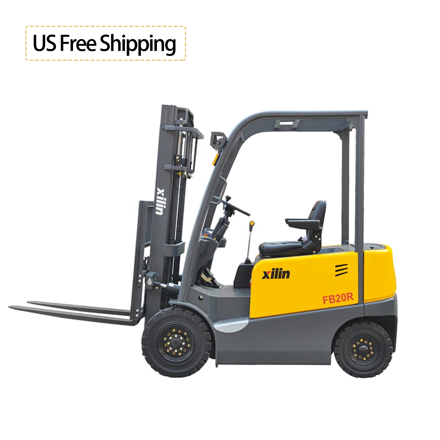 Xilin 2Ton 6000M Heavy Duty Lithium Battery Hydraulic Electric Fork Lift Truck Vehice for Cold Room
