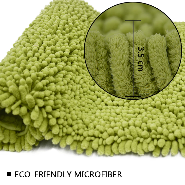 Luxury Plush Carpet Microfiber Rugs Bathroom Thick Chenille Bath Rugs Set