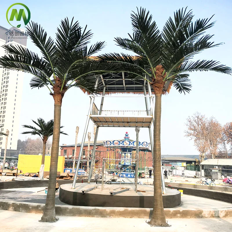 Good Price Palm Tree Artificial Fiberglass Artificial Coconut Palm Trees FOR Large Indoor Outdoor Beach Decorative